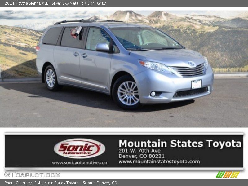Silver Sky Metallic / Light Gray 2011 Toyota Sienna XLE