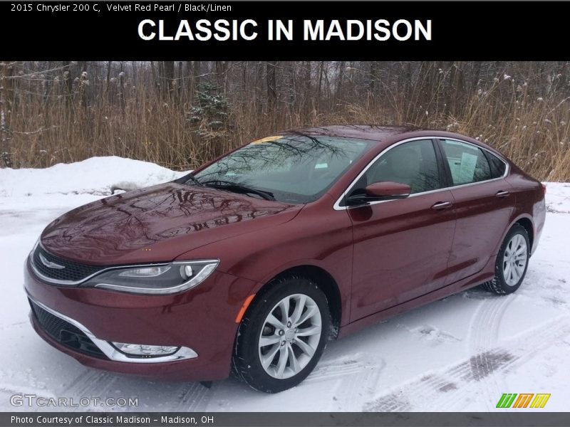 Velvet Red Pearl / Black/Linen 2015 Chrysler 200 C