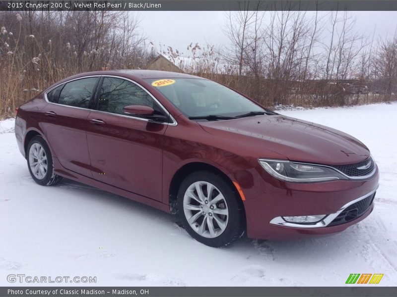 Velvet Red Pearl / Black/Linen 2015 Chrysler 200 C