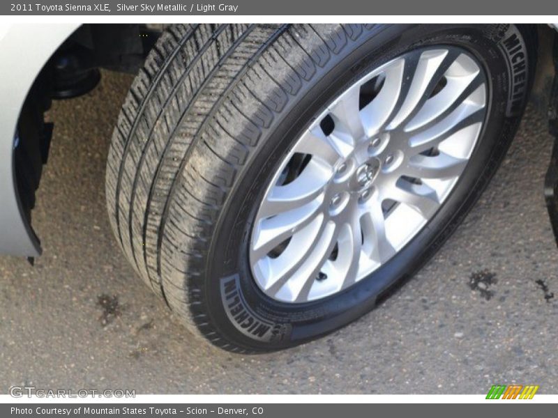 Silver Sky Metallic / Light Gray 2011 Toyota Sienna XLE