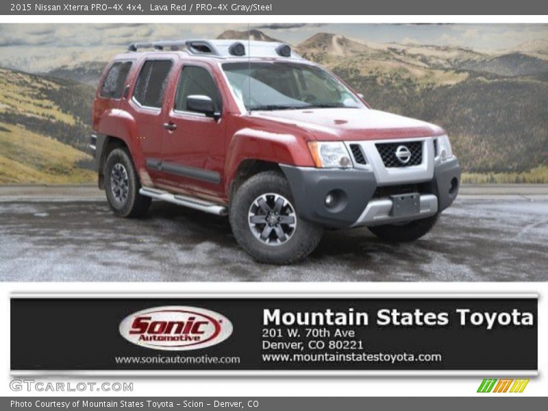 Lava Red / PRO-4X Gray/Steel 2015 Nissan Xterra PRO-4X 4x4