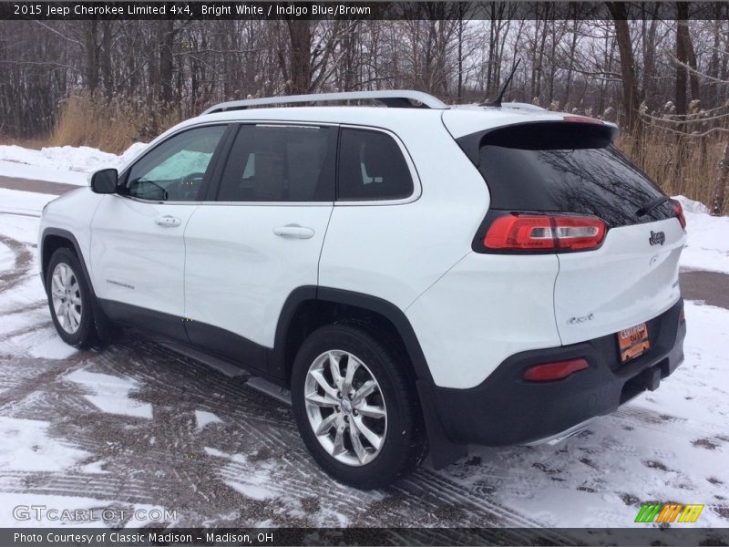 Bright White / Indigo Blue/Brown 2015 Jeep Cherokee Limited 4x4
