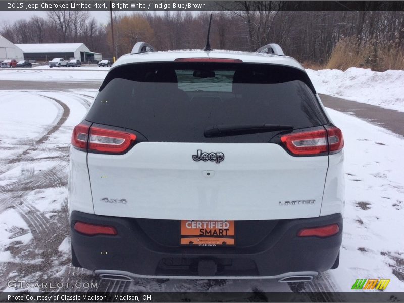 Bright White / Indigo Blue/Brown 2015 Jeep Cherokee Limited 4x4