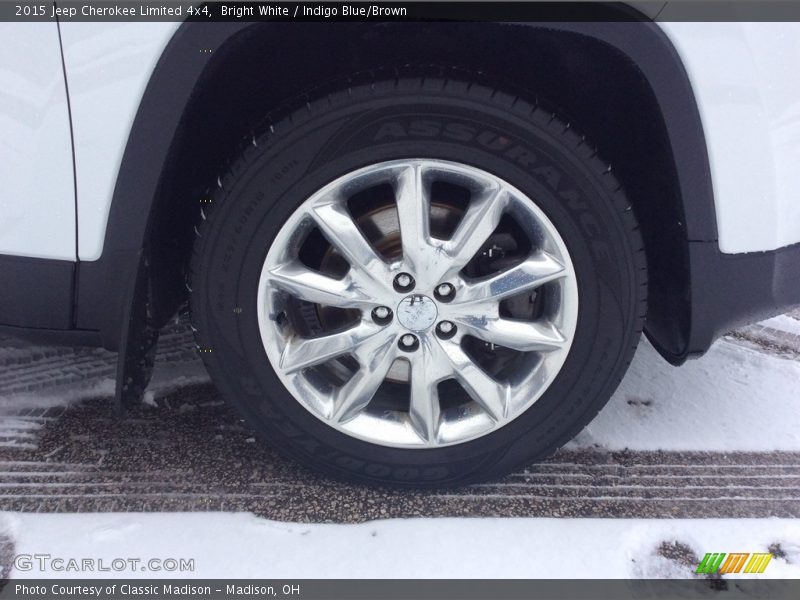 Bright White / Indigo Blue/Brown 2015 Jeep Cherokee Limited 4x4