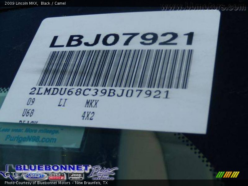 Black / Camel 2009 Lincoln MKX