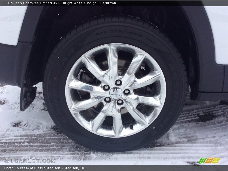 Bright White / Indigo Blue/Brown 2015 Jeep Cherokee Limited 4x4