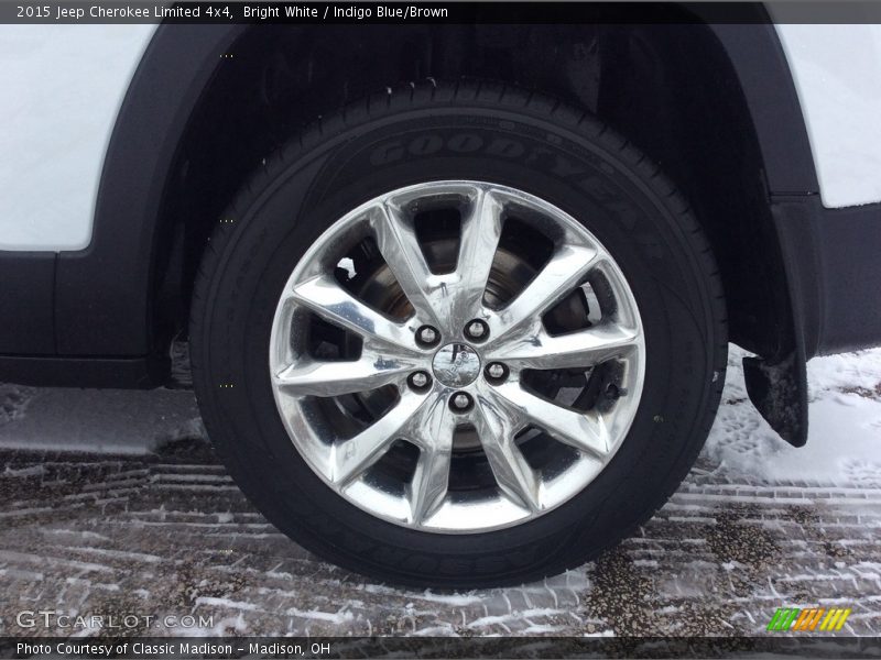 Bright White / Indigo Blue/Brown 2015 Jeep Cherokee Limited 4x4