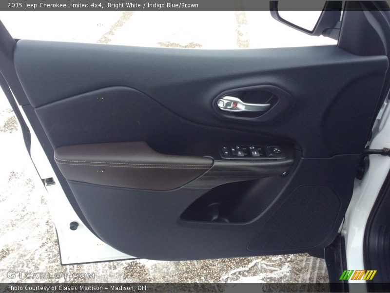 Bright White / Indigo Blue/Brown 2015 Jeep Cherokee Limited 4x4
