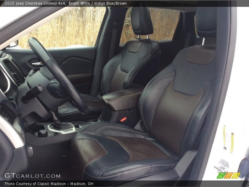 Bright White / Indigo Blue/Brown 2015 Jeep Cherokee Limited 4x4