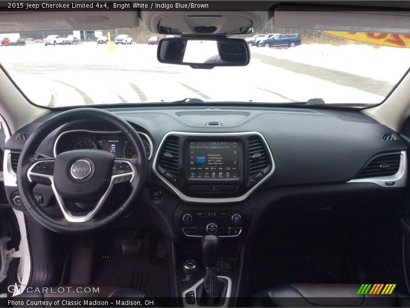 Bright White / Indigo Blue/Brown 2015 Jeep Cherokee Limited 4x4