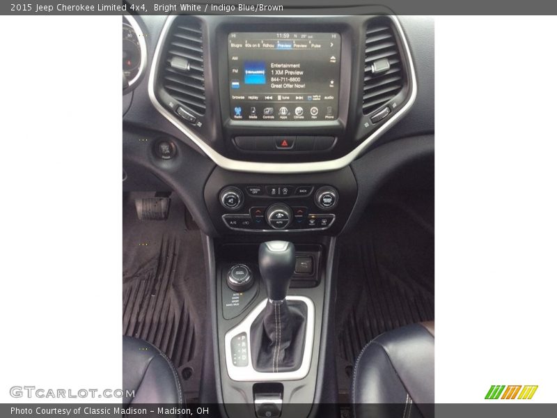 Bright White / Indigo Blue/Brown 2015 Jeep Cherokee Limited 4x4