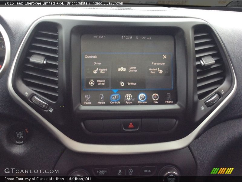 Bright White / Indigo Blue/Brown 2015 Jeep Cherokee Limited 4x4