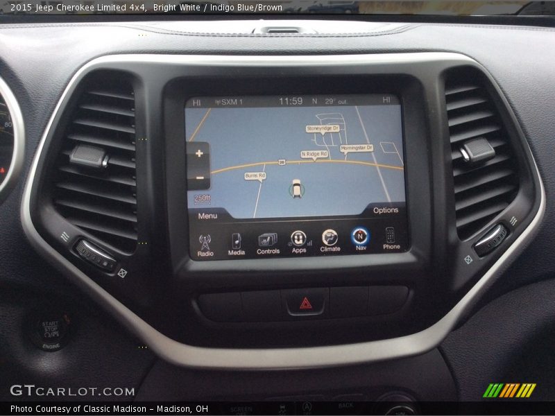 Bright White / Indigo Blue/Brown 2015 Jeep Cherokee Limited 4x4