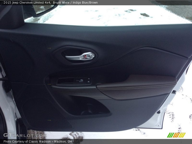 Bright White / Indigo Blue/Brown 2015 Jeep Cherokee Limited 4x4