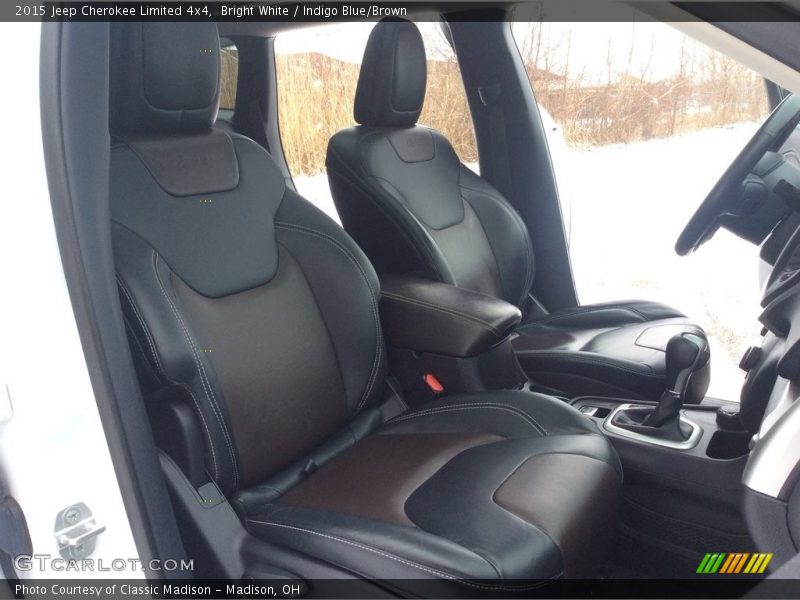 Bright White / Indigo Blue/Brown 2015 Jeep Cherokee Limited 4x4