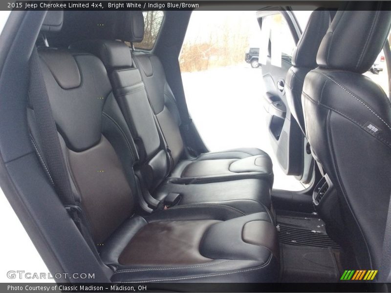 Bright White / Indigo Blue/Brown 2015 Jeep Cherokee Limited 4x4