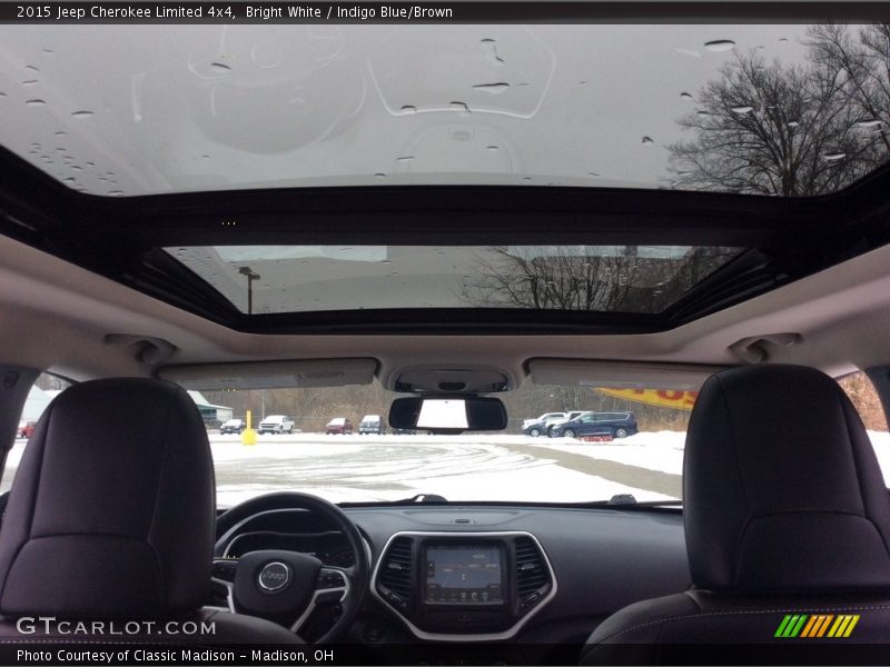 Bright White / Indigo Blue/Brown 2015 Jeep Cherokee Limited 4x4