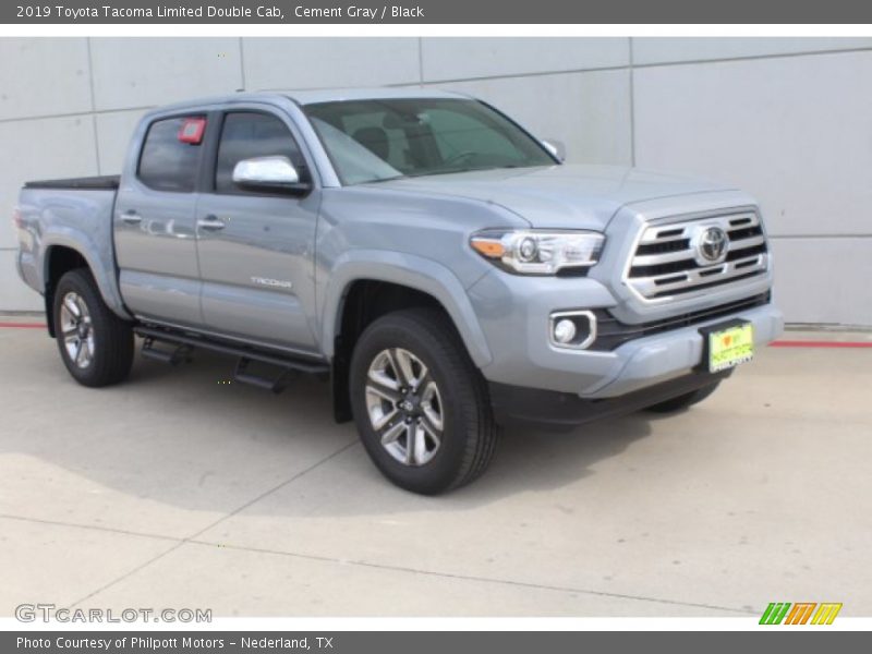 Cement Gray / Black 2019 Toyota Tacoma Limited Double Cab