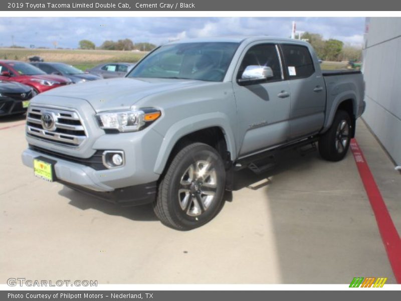 Cement Gray / Black 2019 Toyota Tacoma Limited Double Cab
