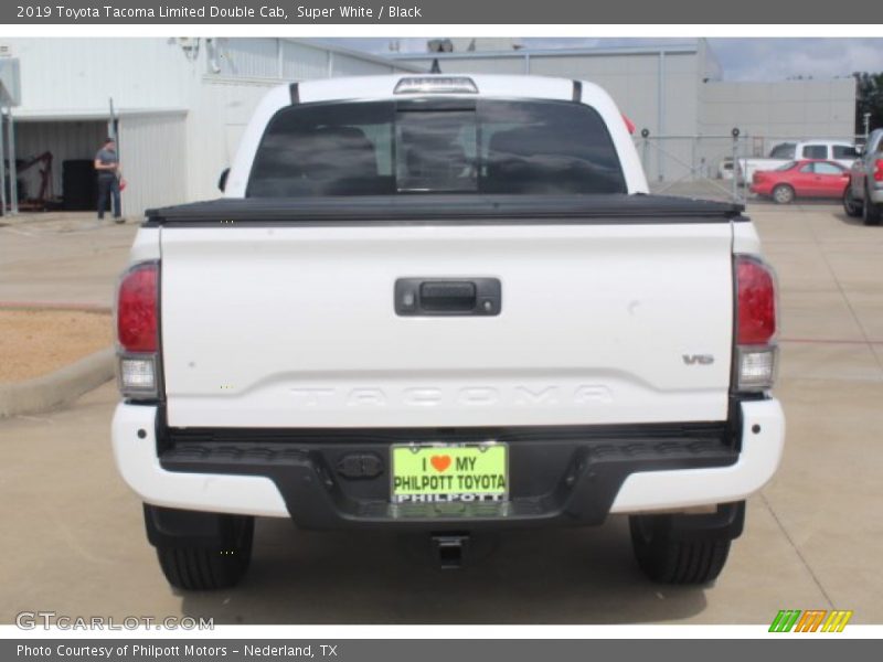 Super White / Black 2019 Toyota Tacoma Limited Double Cab