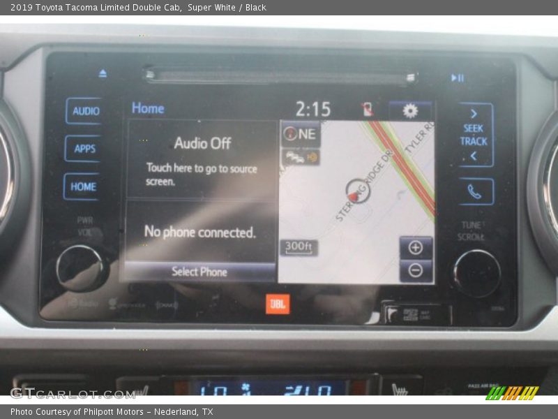Super White / Black 2019 Toyota Tacoma Limited Double Cab