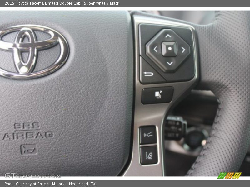 Super White / Black 2019 Toyota Tacoma Limited Double Cab