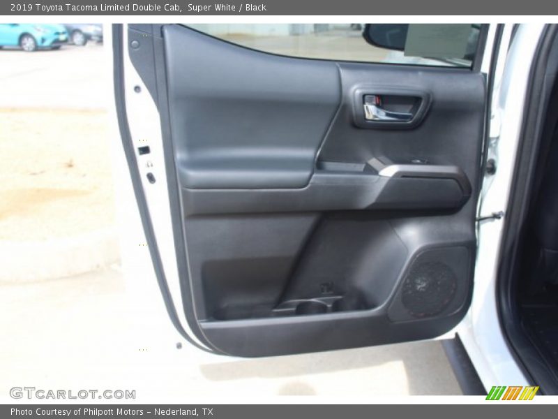 Super White / Black 2019 Toyota Tacoma Limited Double Cab