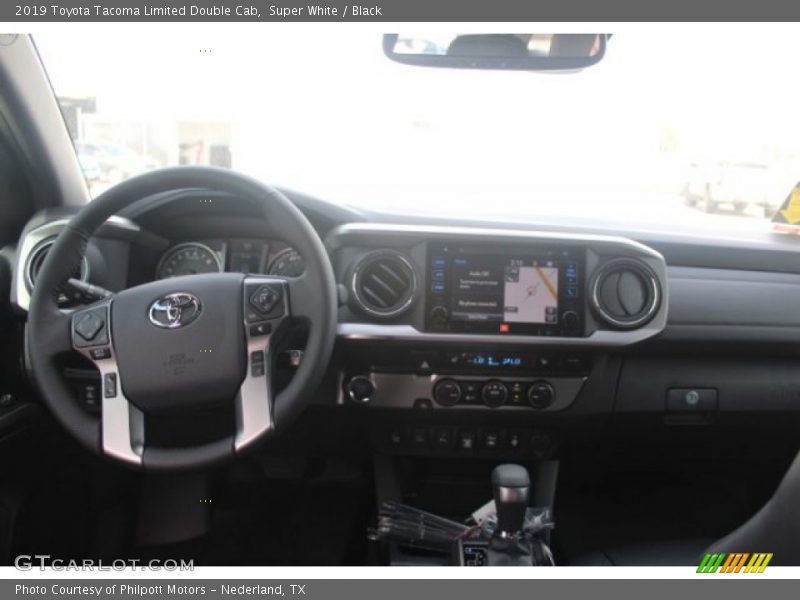 Super White / Black 2019 Toyota Tacoma Limited Double Cab