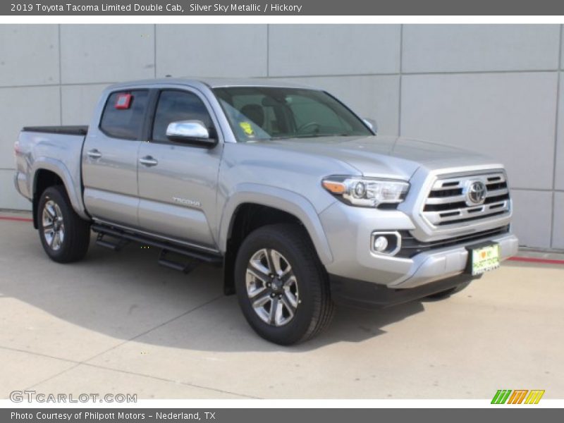 Silver Sky Metallic / Hickory 2019 Toyota Tacoma Limited Double Cab