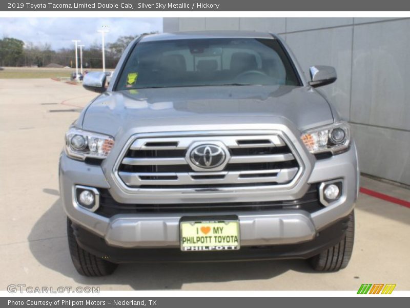 Silver Sky Metallic / Hickory 2019 Toyota Tacoma Limited Double Cab