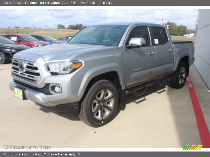 Silver Sky Metallic / Hickory 2019 Toyota Tacoma Limited Double Cab