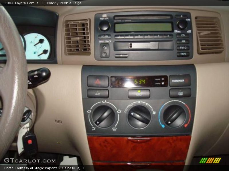 Black / Pebble Beige 2004 Toyota Corolla CE