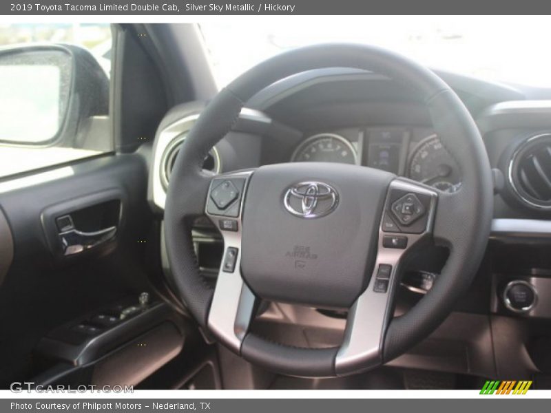 Silver Sky Metallic / Hickory 2019 Toyota Tacoma Limited Double Cab