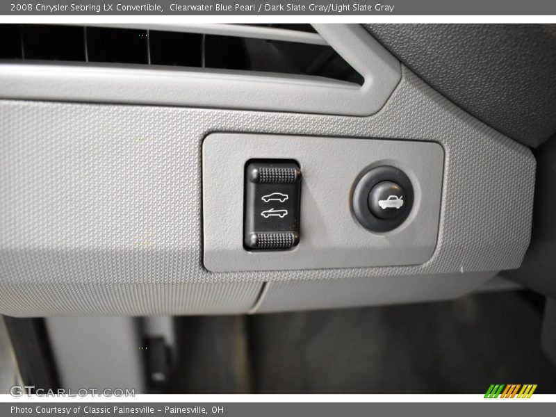 Clearwater Blue Pearl / Dark Slate Gray/Light Slate Gray 2008 Chrysler Sebring LX Convertible