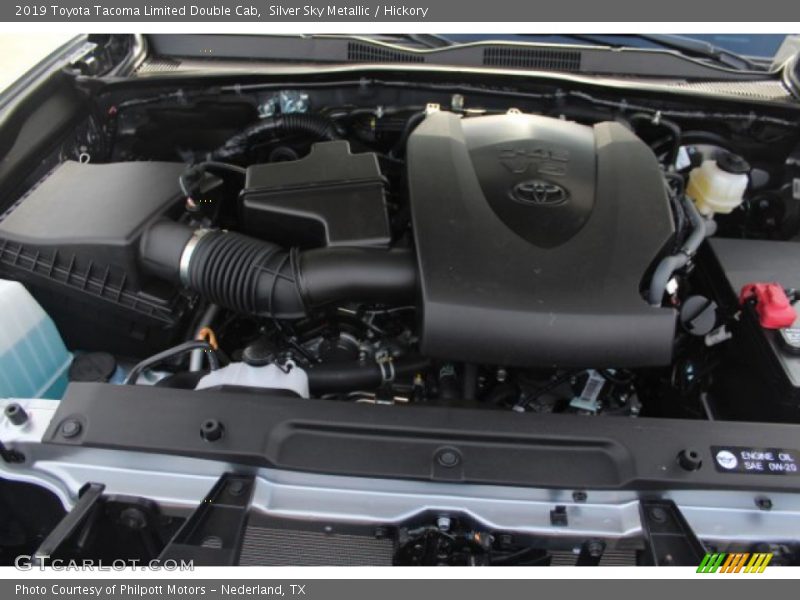 Silver Sky Metallic / Hickory 2019 Toyota Tacoma Limited Double Cab