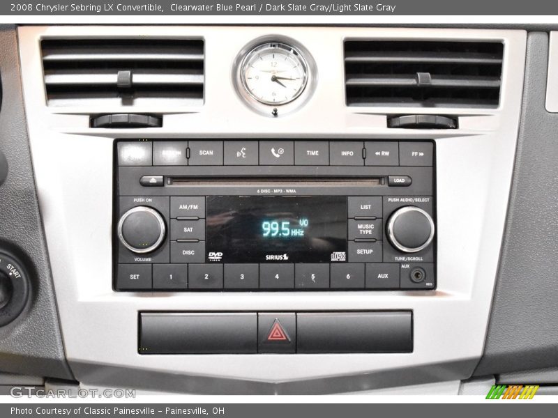 Clearwater Blue Pearl / Dark Slate Gray/Light Slate Gray 2008 Chrysler Sebring LX Convertible