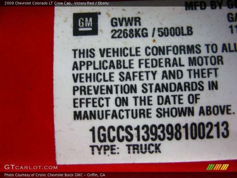 Victory Red / Ebony 2009 Chevrolet Colorado LT Crew Cab