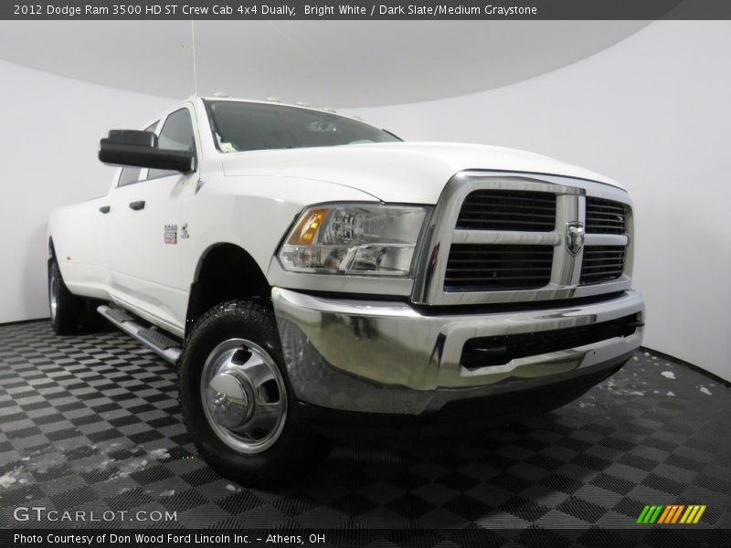 Bright White / Dark Slate/Medium Graystone 2012 Dodge Ram 3500 HD ST Crew Cab 4x4 Dually