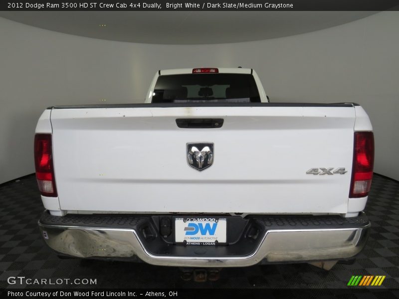 Bright White / Dark Slate/Medium Graystone 2012 Dodge Ram 3500 HD ST Crew Cab 4x4 Dually