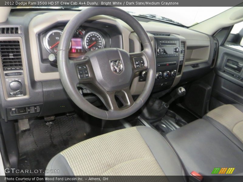 Bright White / Dark Slate/Medium Graystone 2012 Dodge Ram 3500 HD ST Crew Cab 4x4 Dually