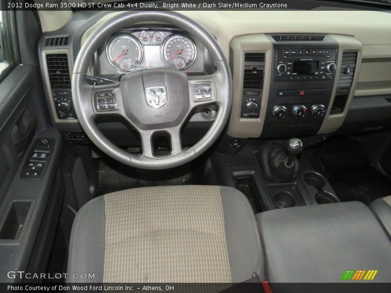 Bright White / Dark Slate/Medium Graystone 2012 Dodge Ram 3500 HD ST Crew Cab 4x4 Dually