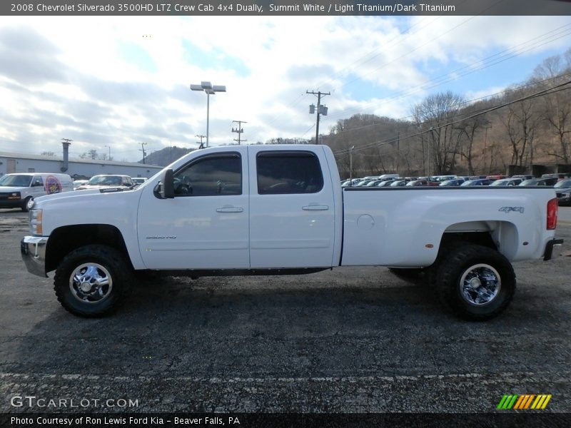 Summit White / Light Titanium/Dark Titanium 2008 Chevrolet Silverado 3500HD LTZ Crew Cab 4x4 Dually