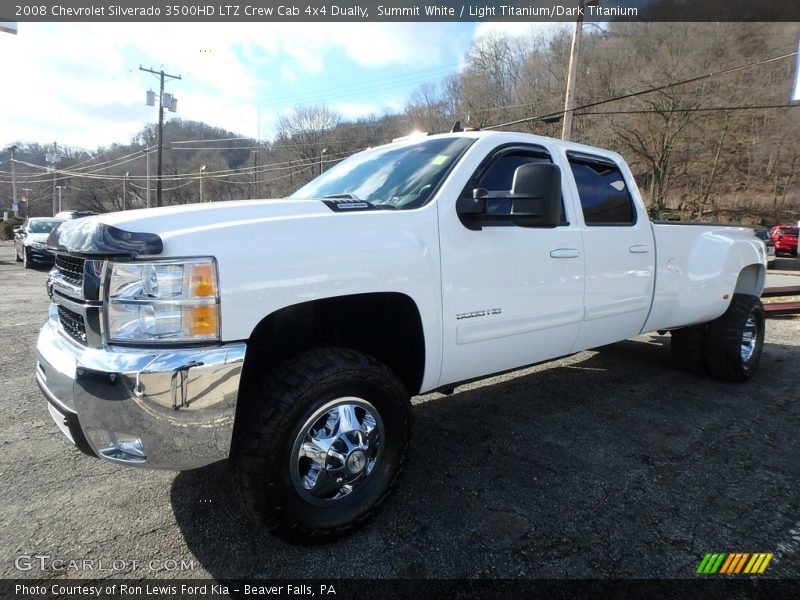 Summit White / Light Titanium/Dark Titanium 2008 Chevrolet Silverado 3500HD LTZ Crew Cab 4x4 Dually