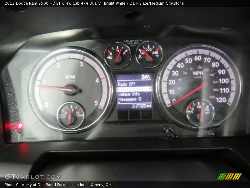 Bright White / Dark Slate/Medium Graystone 2012 Dodge Ram 3500 HD ST Crew Cab 4x4 Dually