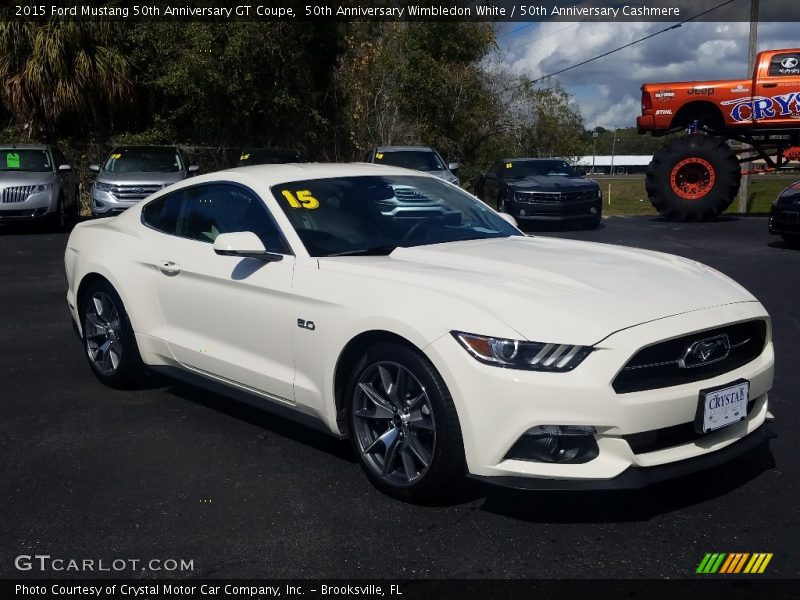 50th Anniversary Wimbledon White / 50th Anniversary Cashmere 2015 Ford Mustang 50th Anniversary GT Coupe