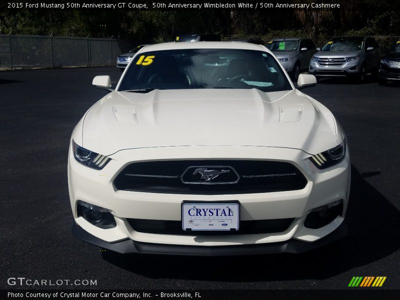 50th Anniversary Wimbledon White / 50th Anniversary Cashmere 2015 Ford Mustang 50th Anniversary GT Coupe