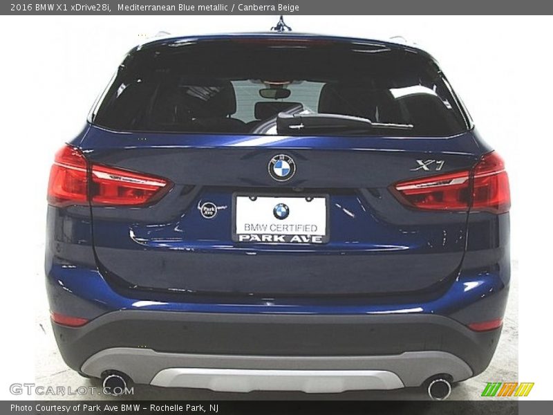 Mediterranean Blue metallic / Canberra Beige 2016 BMW X1 xDrive28i