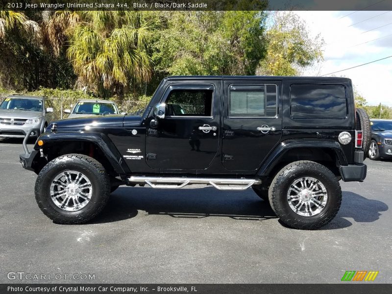 Black / Black/Dark Saddle 2013 Jeep Wrangler Unlimited Sahara 4x4