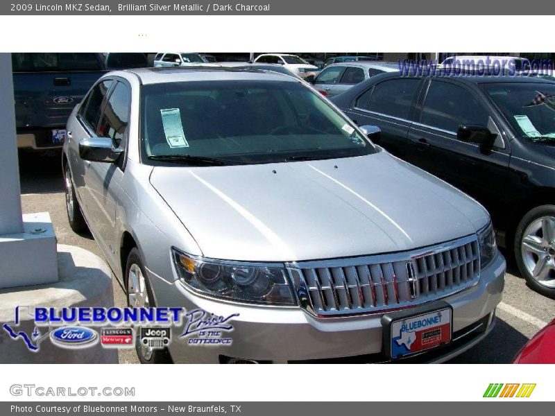 Brilliant Silver Metallic / Dark Charcoal 2009 Lincoln MKZ Sedan