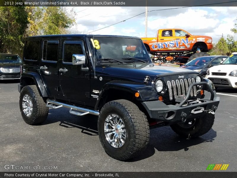 Black / Black/Dark Saddle 2013 Jeep Wrangler Unlimited Sahara 4x4